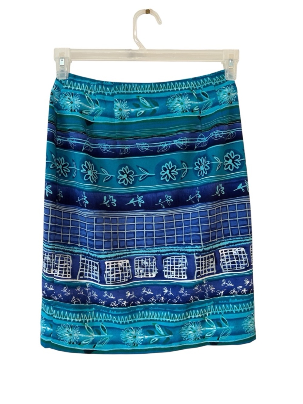 Coldwater Creek Ocean Dreams True Wrap Skirt | Aqua & Turquoise | Vintage | 4 - Picture 2 of 4